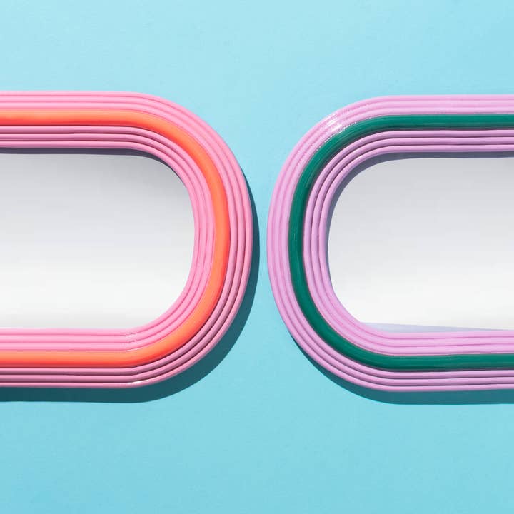 Le Beverly - Cadre en arc à blocs de couleur - Lilas Menthe pour la vente par Little Fish CO