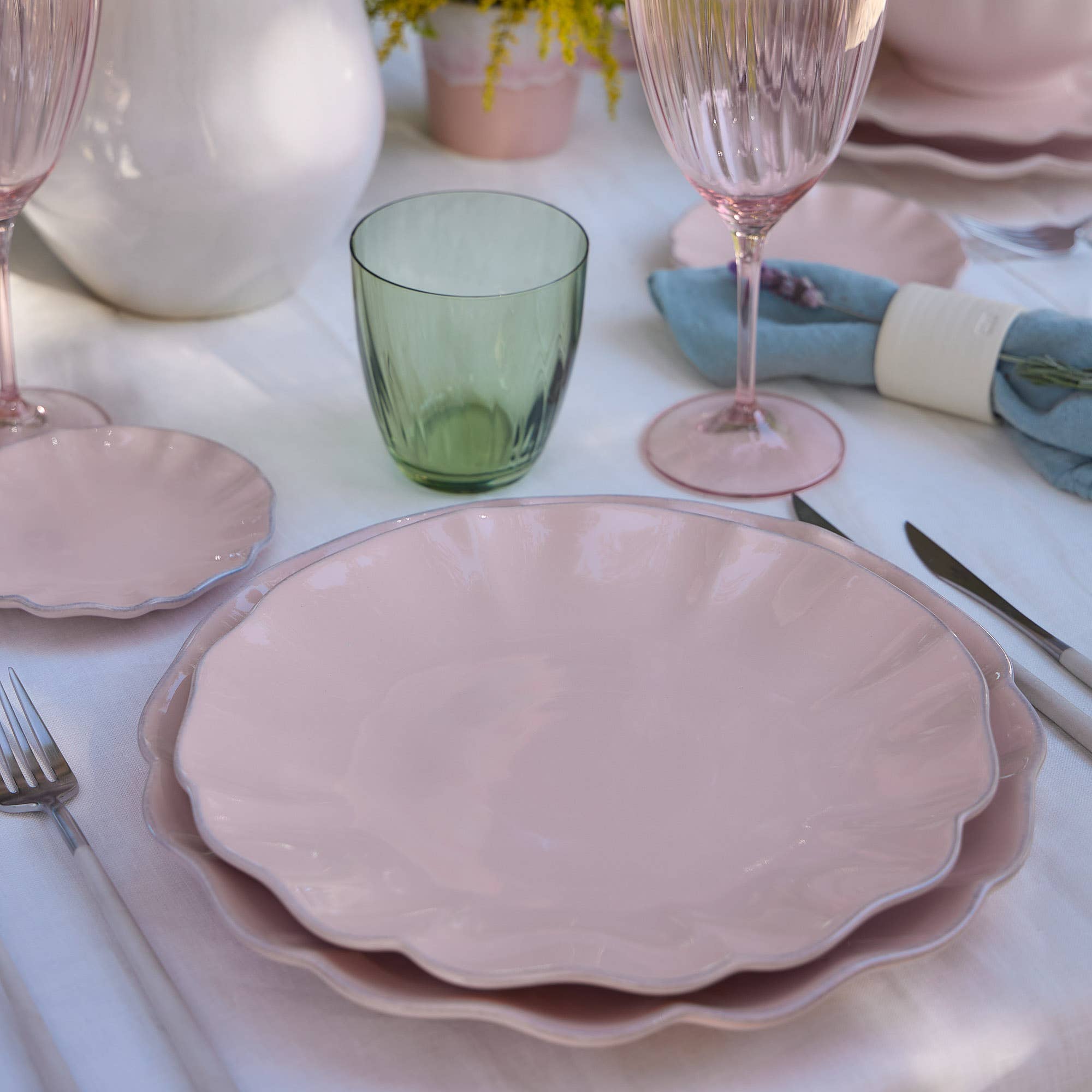 Rosa Plato para cenar 25 cm - Rosa - Pink de venta al por mayor en Faire2