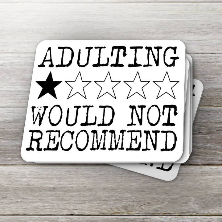 Ozark Sticker Company - Wholesale Sticker - 1 Star Adulting Sticker- Would Not Recommend0