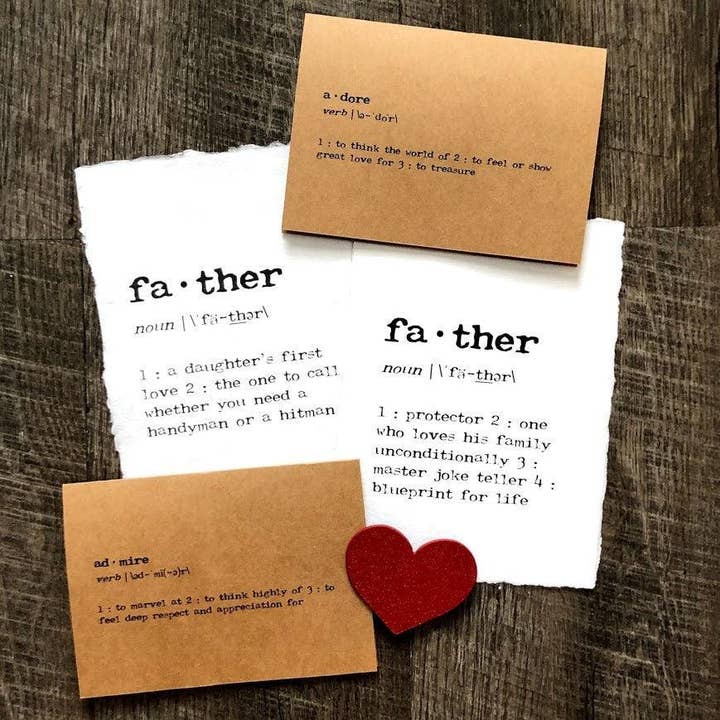 Alison Rose Vintage – wholesale Art print – father (from anyone) definition print on handmade paper5