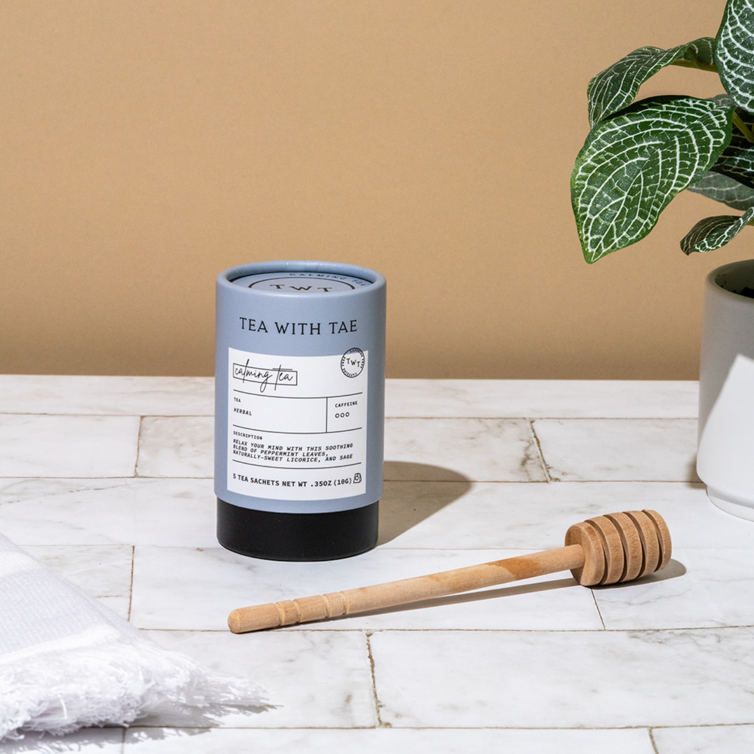 Tea with Tae - Wholesale Tea Bags - Calming Tea Herbal Rest Mini Tea Tube Gift (5 tea bags)8