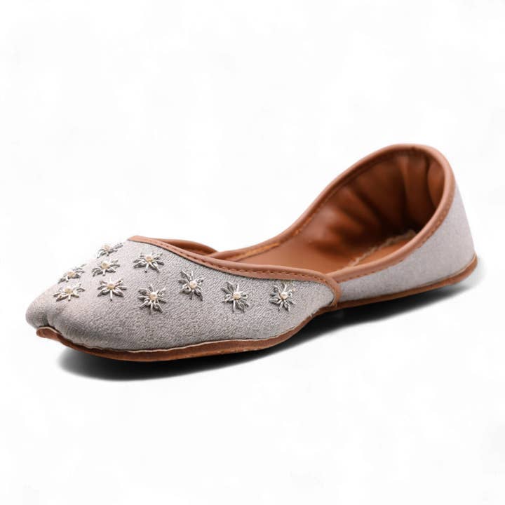 Gulzaar - Grey Jutti for wholesale by Ujaala