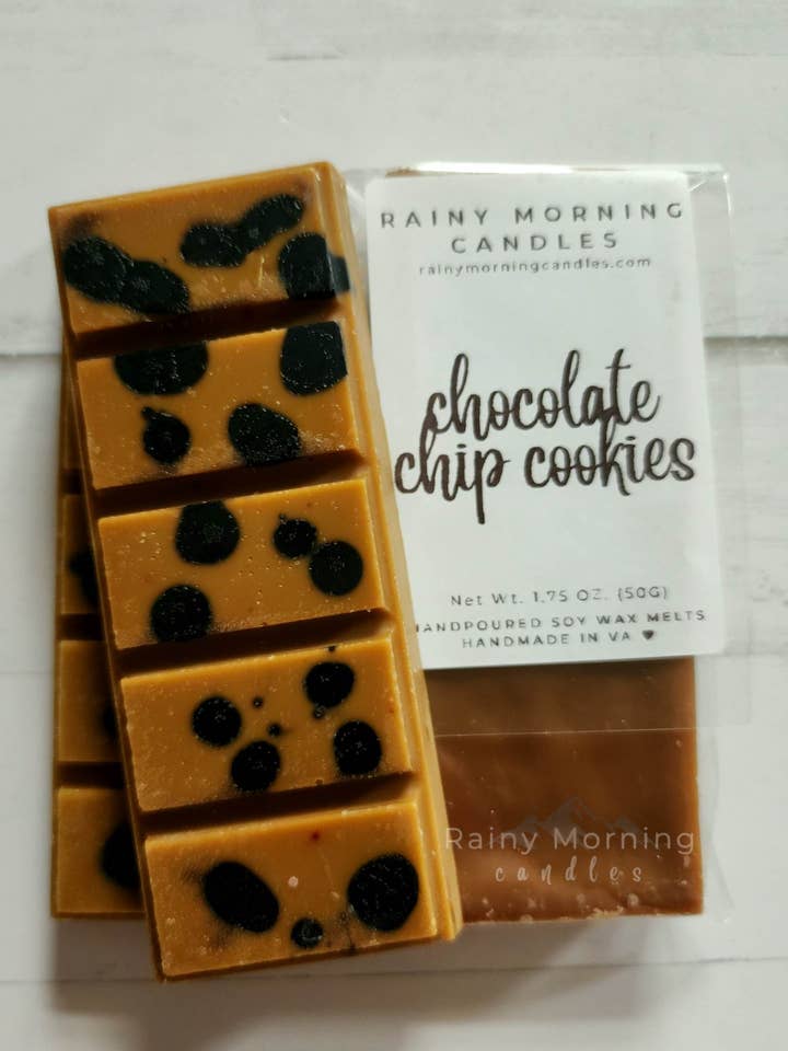 Chocolate Chip Cookies Snap Bar Wax Melts for wholesale by Rainy Morning Candles