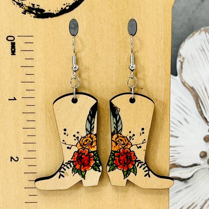 Cowgirl boots dangle for wholesale by Healthy Twisted Living