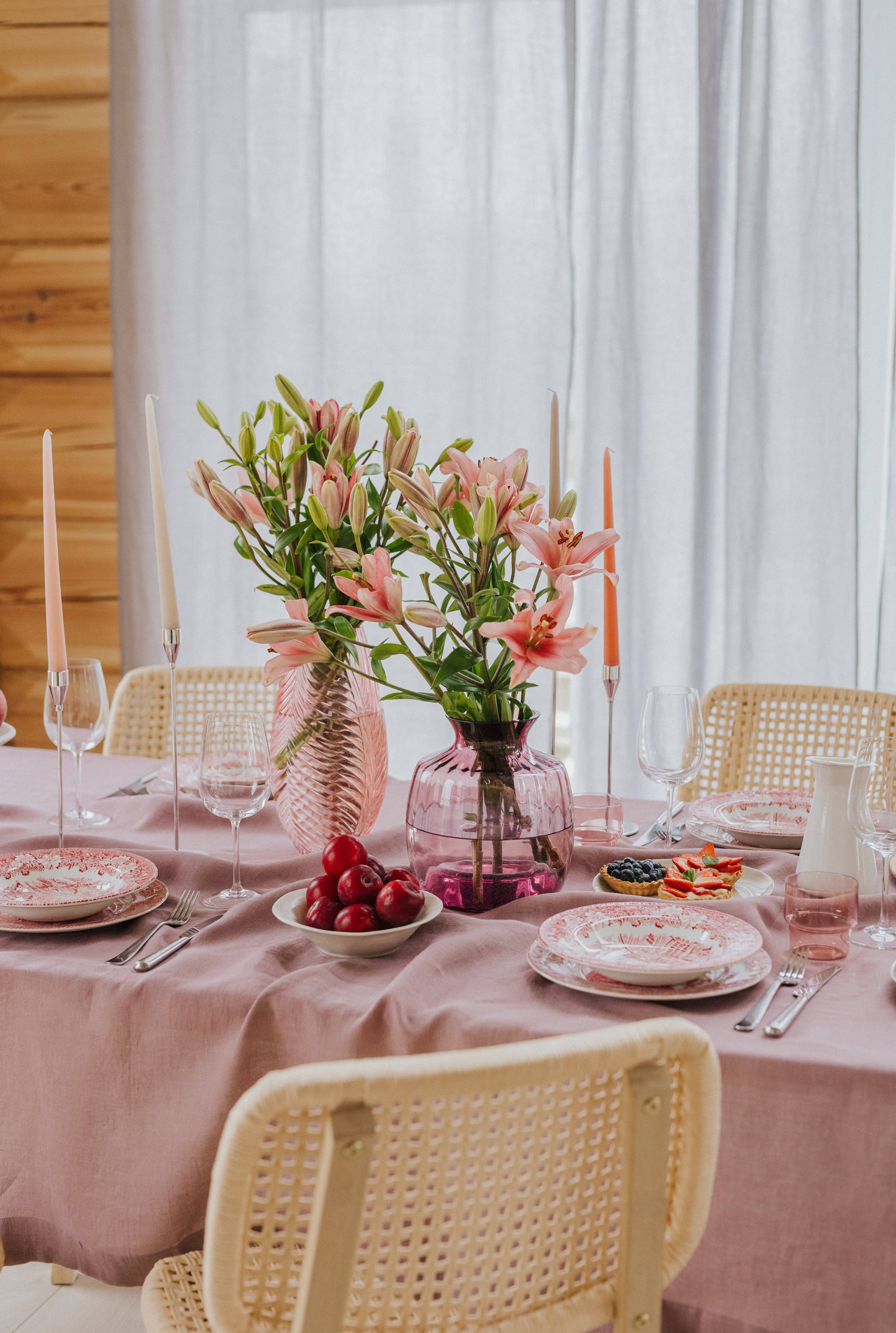 Linen Spells – Großhandel Tischdecken – Woodrose Leinen-Tischdecke2