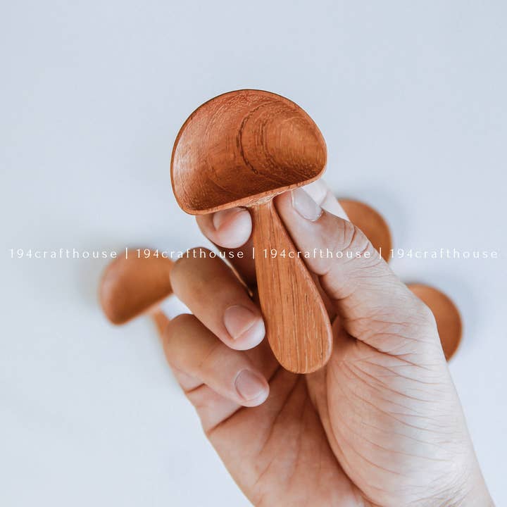 194 Craft House - Wholesale Kitchen Spoon - Wooden Mushroom Spoons, Wooden Scoops - Home Decor and Gifts2