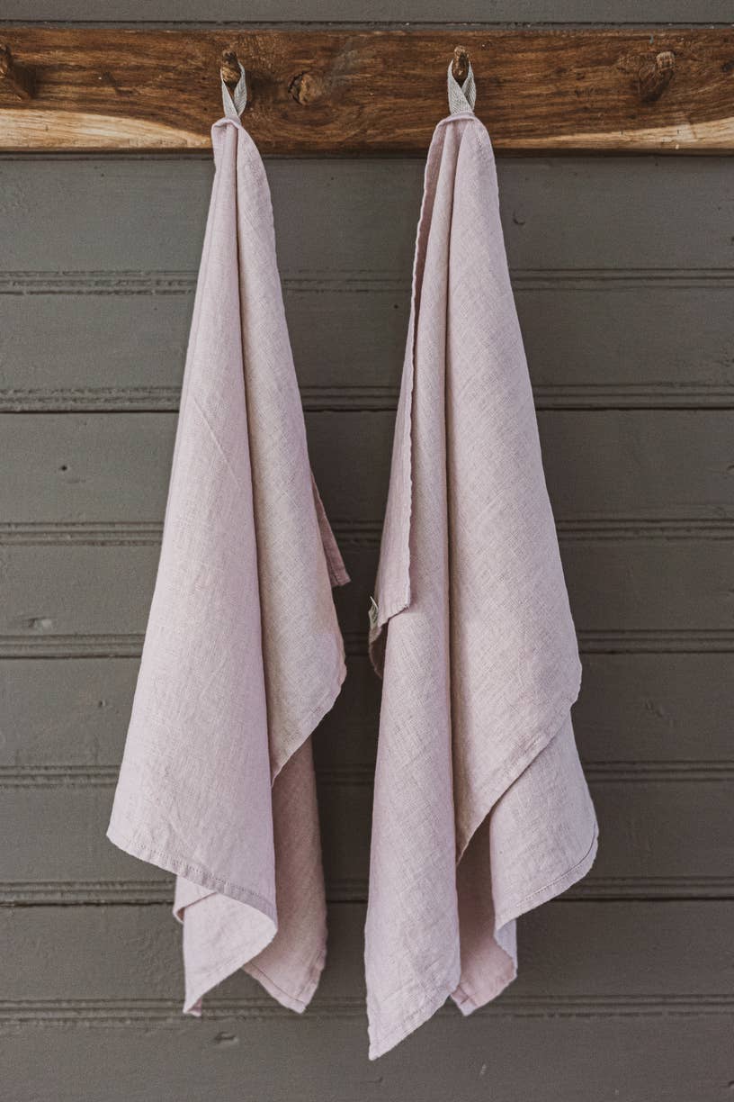Pale Dogwood Linen Hand Towels, Home Linen, Sustainable kitchen  for wholesale on Faire0