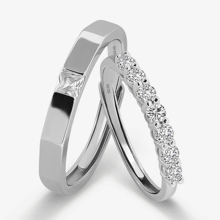 Bagues de couple Amour Éternel pour la vente par Meissa Jewelry