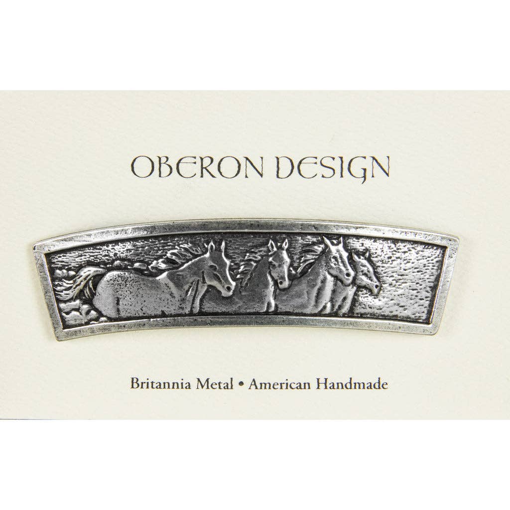 Oberon Design - Wholesale Barrette - Women's - Hair Clip, Barrette, Horses 80mm1