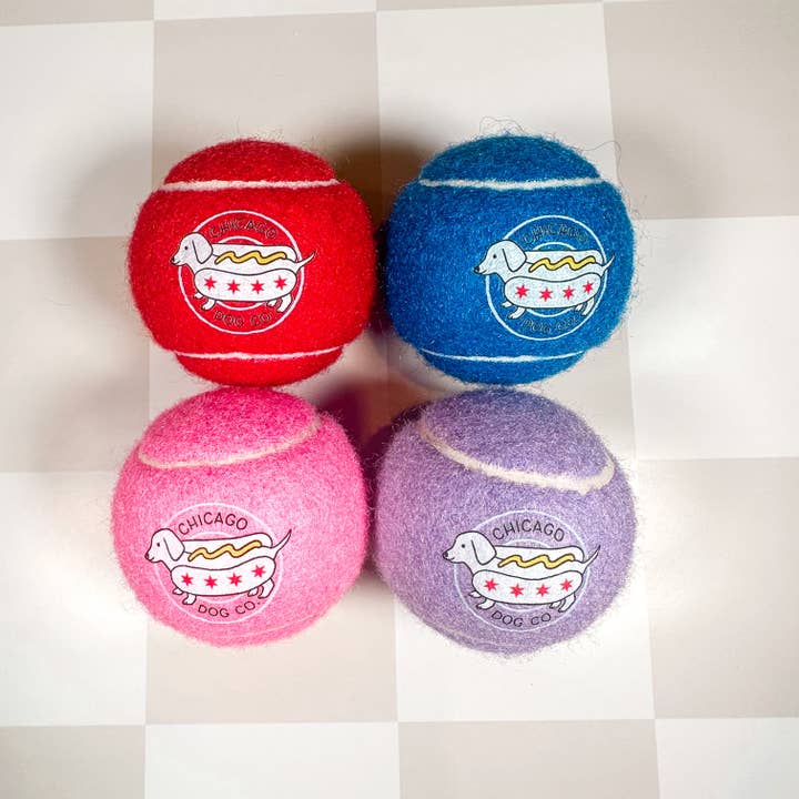 Chicago Dog Co. - Wholesale Pet Fetch Ball - Dog - Chicago Dog Co Colorful Tennis Balls