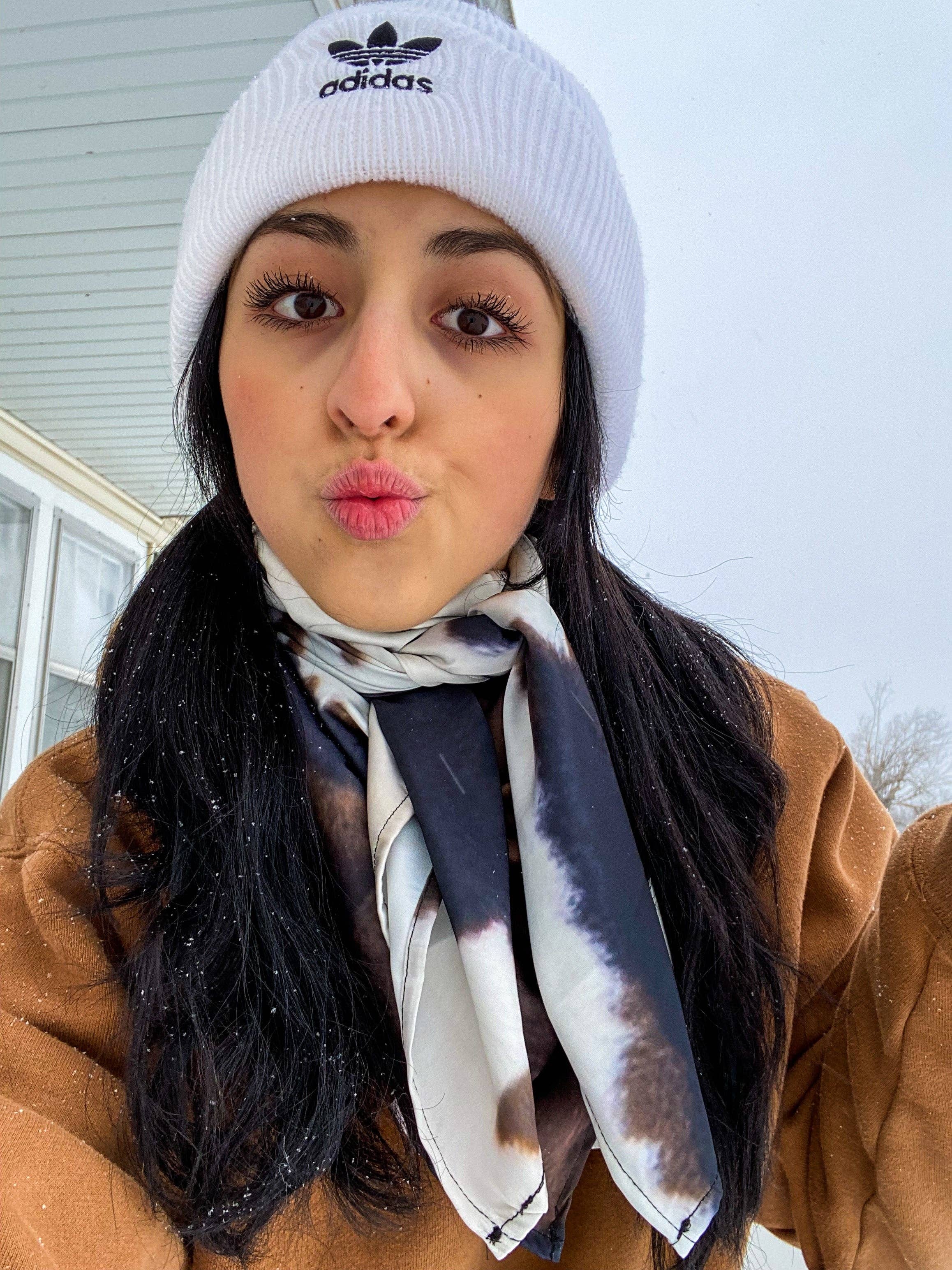 The Front Porch Label - Wholesale Scarf - Women's - Brown Cow Print Wild Rags1