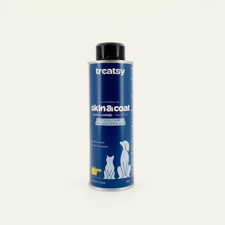 Huile nutritionnelle pour la peau et le pelage pour chiens et chats | Naturel pour la vente par Treatsy