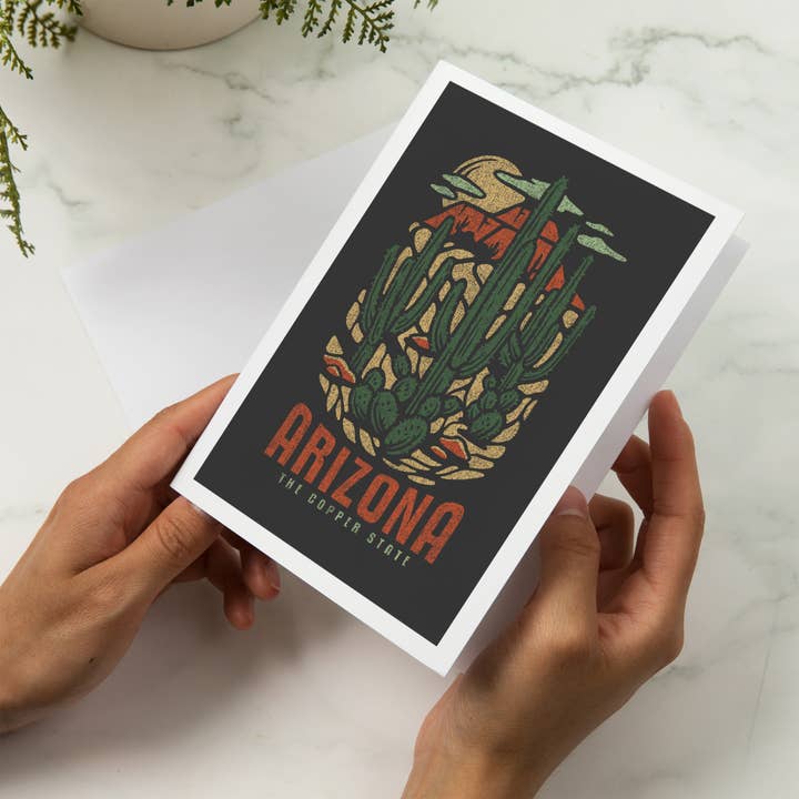 Lantern Press – wholesale Everyday greeting card – GREETING CARD Arizona, Distress Vector Shapes5