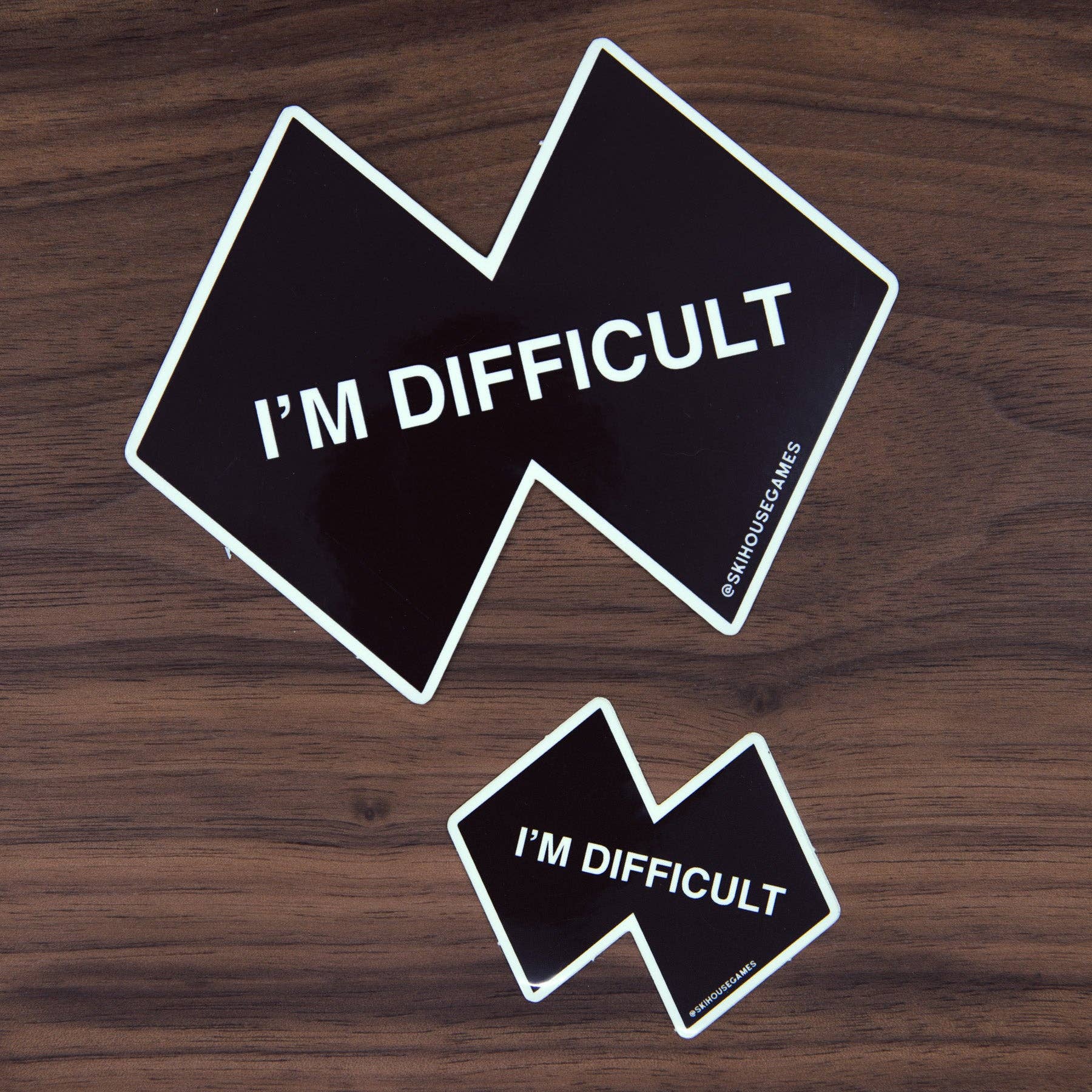 Ski House Games - Wholesale Sticker - I'm Difficult Vinyl Black Diamond Sticker1