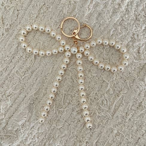 MOND HAUS - Wholesale Keychain - Women's - Fonda Keychain | Chubby Pearl Beaded Ribbon Charm6