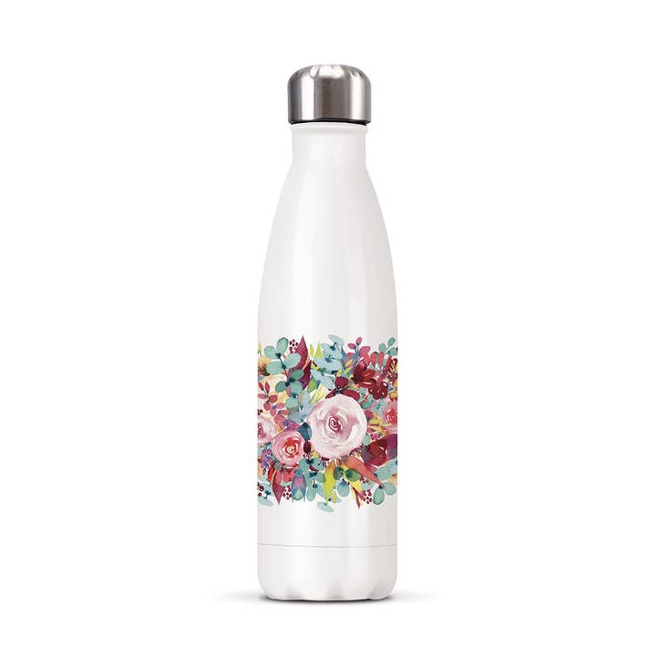 Isothermische fles van 500 ml - Roze bloemen voor wholesale door Hirondelle & Cie