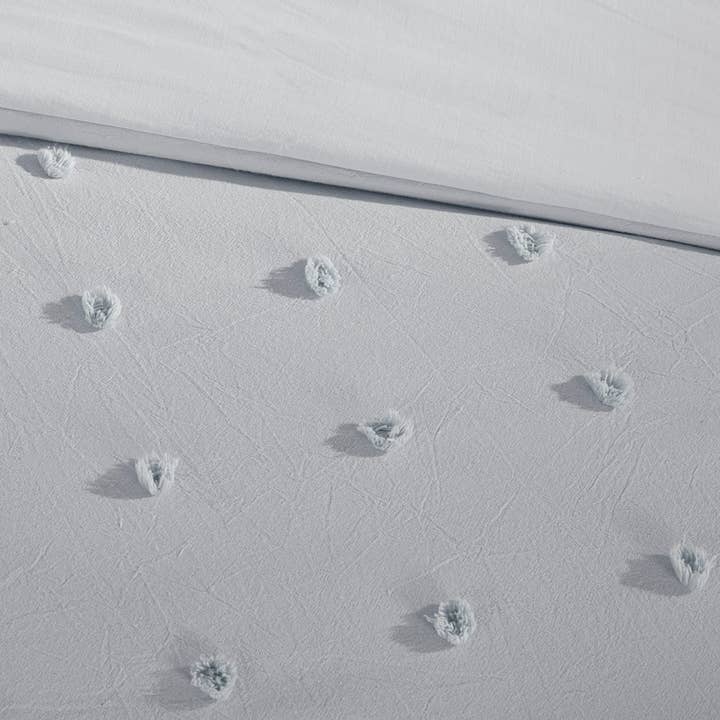 Olliix - Wholesale Bedding Set - Pom-Pom 7-Piece Comforter or Duvet Cover Set, Light Grey