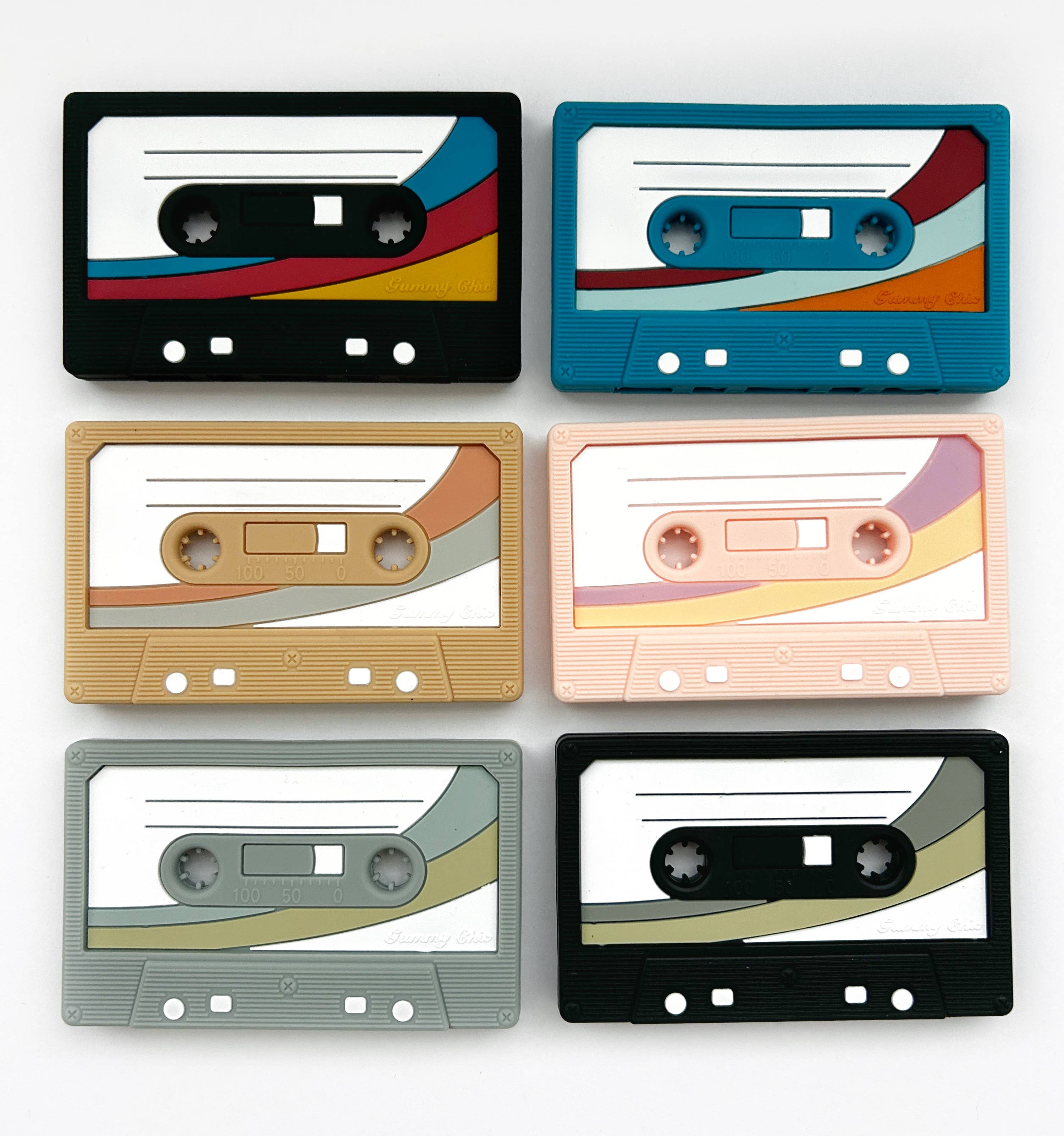 Gummy Chic - Wholesale Teether (Not Clip-On) - Baby - Cassette Mix Tape Teether:Retro 80s & 90s Vibes for Teething