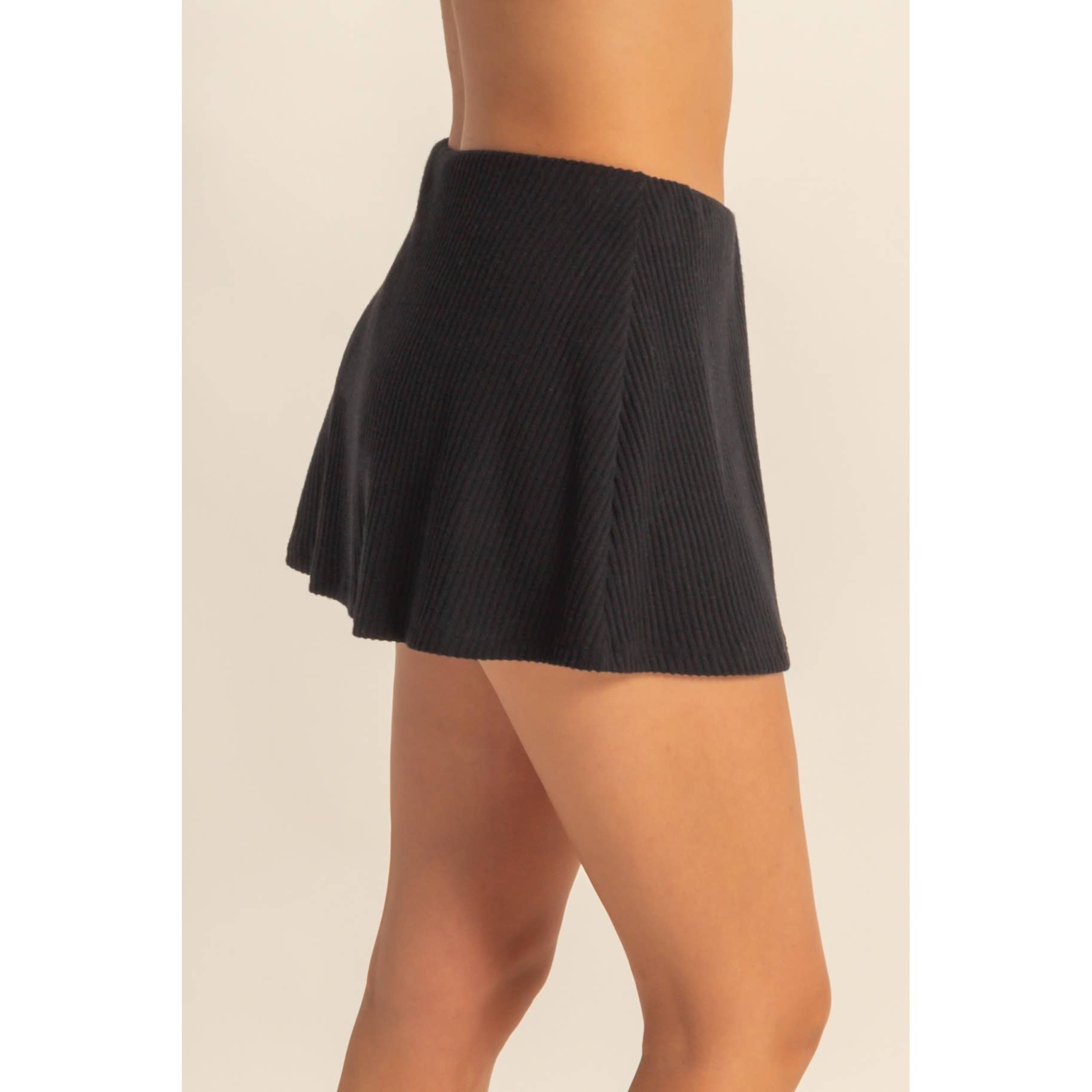Double Zero - Wholesale Skort - Women's - Ribbed Elastic Waist Mini Skort26