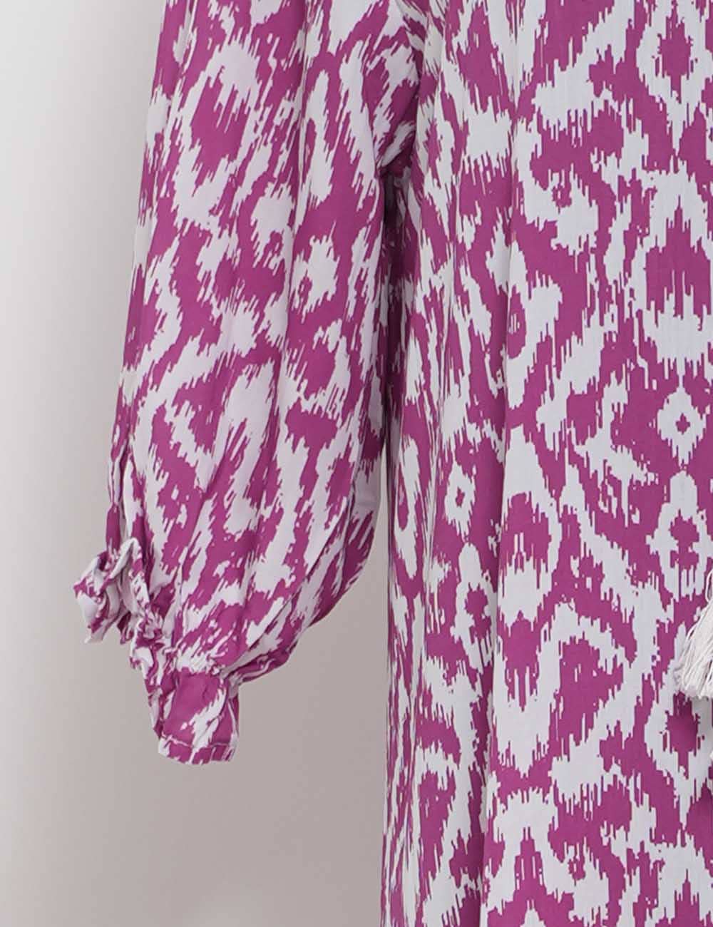 Sweetkama - Vendita all'ingrosso Copricostume - Donna - Vestito lungo copricostume da spiaggia con stampa a rombi FYH890013