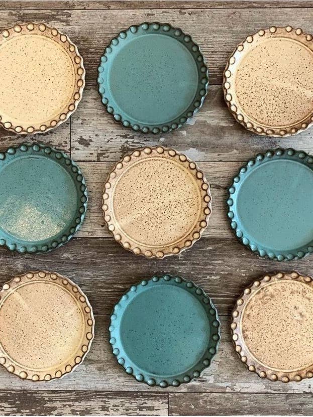 Lunch Plate, Sandwich Plate, Salad Plate for wholesale by Bari Moss Ceramics