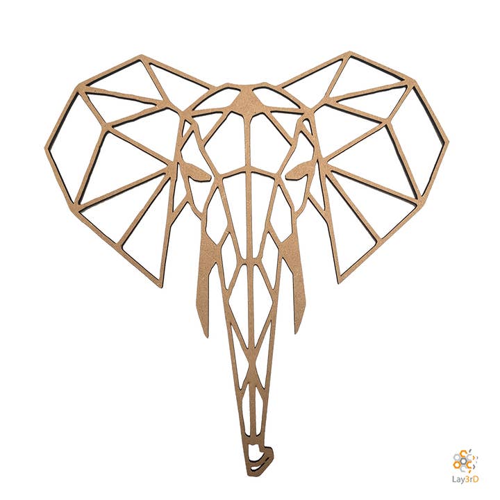 Lay3rD Lasercut - Houten Wanddecoratie - Olifant - Maxi for wholesale by Lay3rD