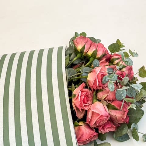 Ecowaterproof 70cm x 50m MINISTRIPES Vintage Grøn for engroshandel hos CHIC&PAPER