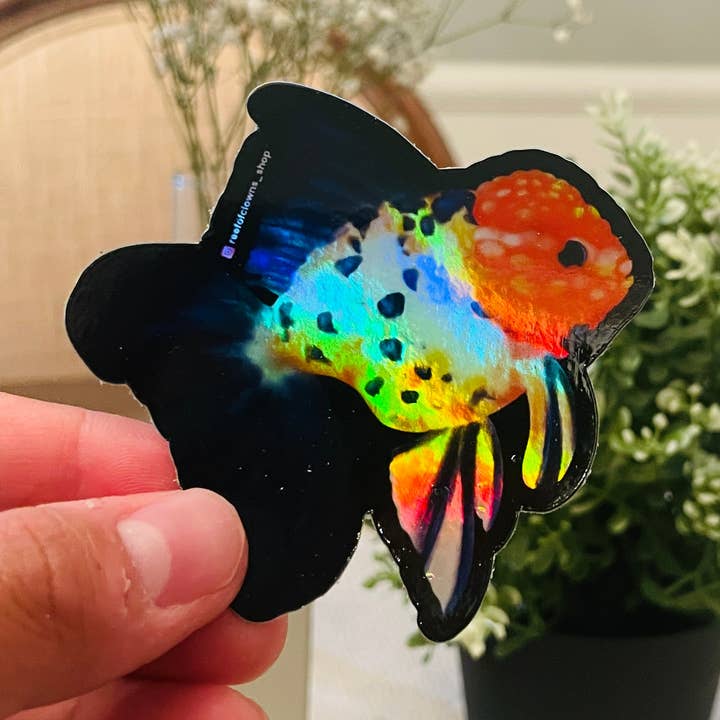 Reef of Clowns – Großhandel Aufkleber – Ranchu Goldfish-Aufkleber (holographisch)0