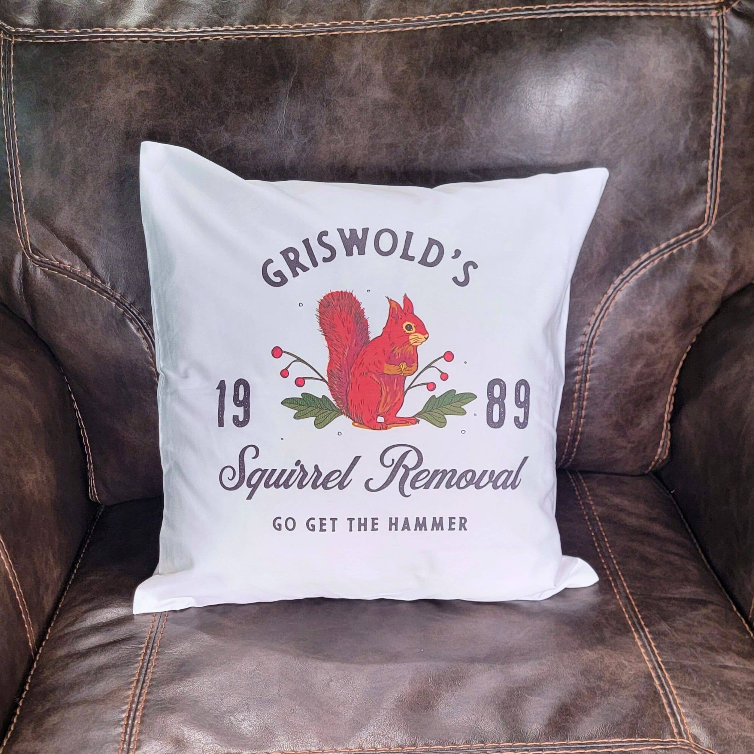 Driftless Studios - Wholesale Throw Pillow Cover - Griswold's Squirl Removal Funny Christmas Pillow Cover