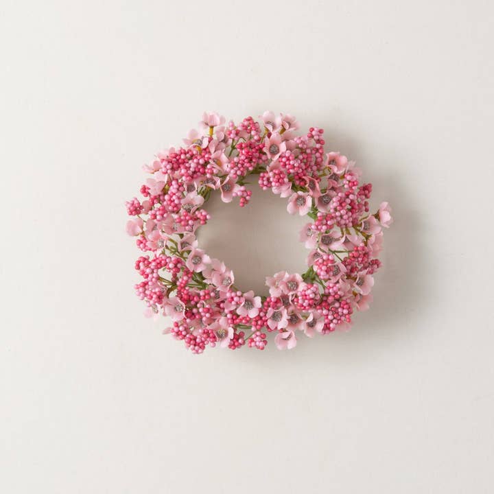 Sullivans Home Decor - Wholesale Wreath - PINK 4.5" CANDLE RING