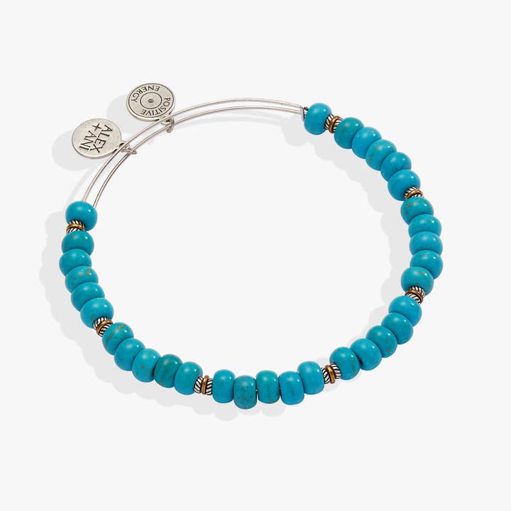 Bracelet en perles turquoise indompté pour la vente par Alex and Ani