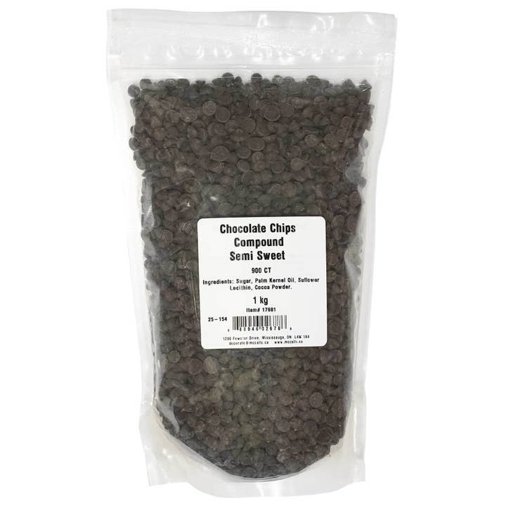 CHOCOLATE CHIPS COMPOUND SEMI SWEET 1 KG for wholesale by McCall's