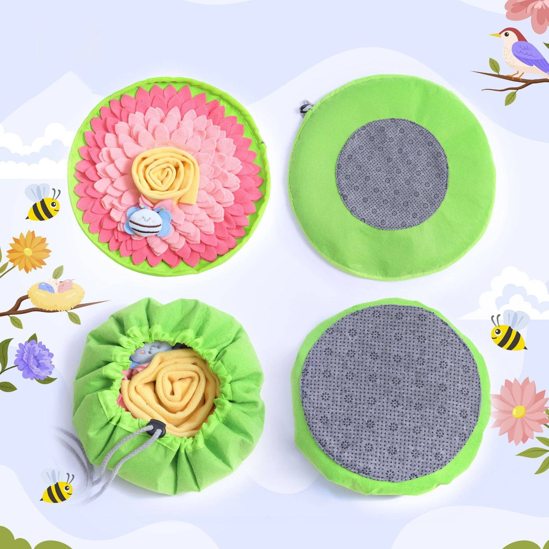 Cheerhunting - Wholesale Pet Food Mat - Dog - Snuffy - Flower Snuffle Mat for Dogs | Interactive Treat Puzzle | Washable Pet Enrichment Toy8