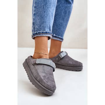 No Doubt Shoes – wholesale Träskor – dam – DAMTOFFLOR MED FUSKPÄLSFODER BEKVÄMA SLIP-IN MULE SLIDER TRÄSKOR12