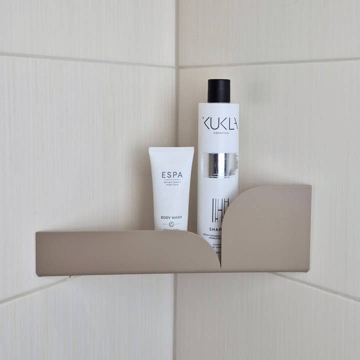 NAMUOS - Venta al por mayor Estante de pared - Estante de esquina para ducha BAUHAUS, blanco, beige, gris, negro