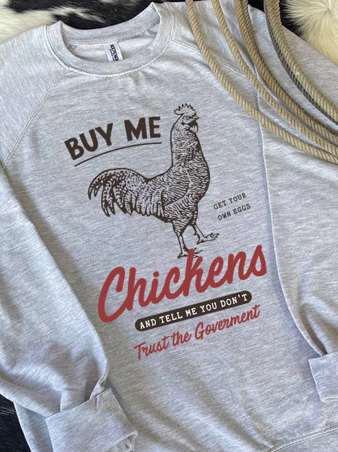 Buy me Chickens Crewneck for wholesale by Shelley Kudera Design