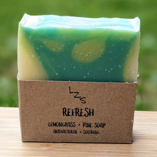 Lemongrass + Pine Soap - Cold Process Soap with Shea Butter for wholesale by La Zouch Soaps