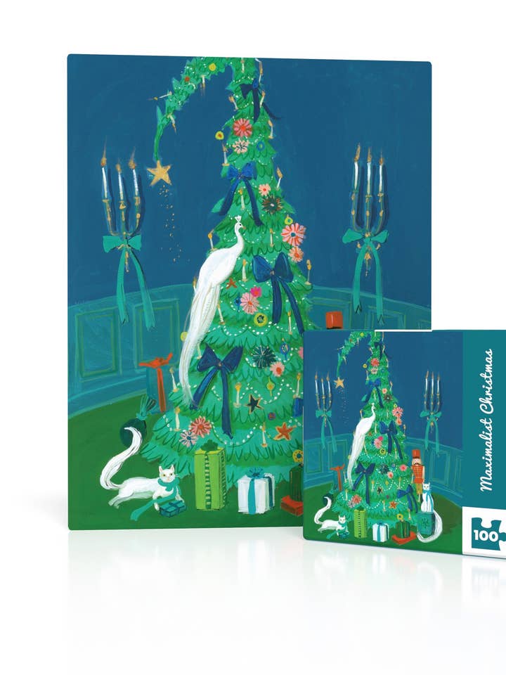Maximalist Christmas Mini - 100 Piece Mini Puzzle for wholesale by New York Puzzle Company
