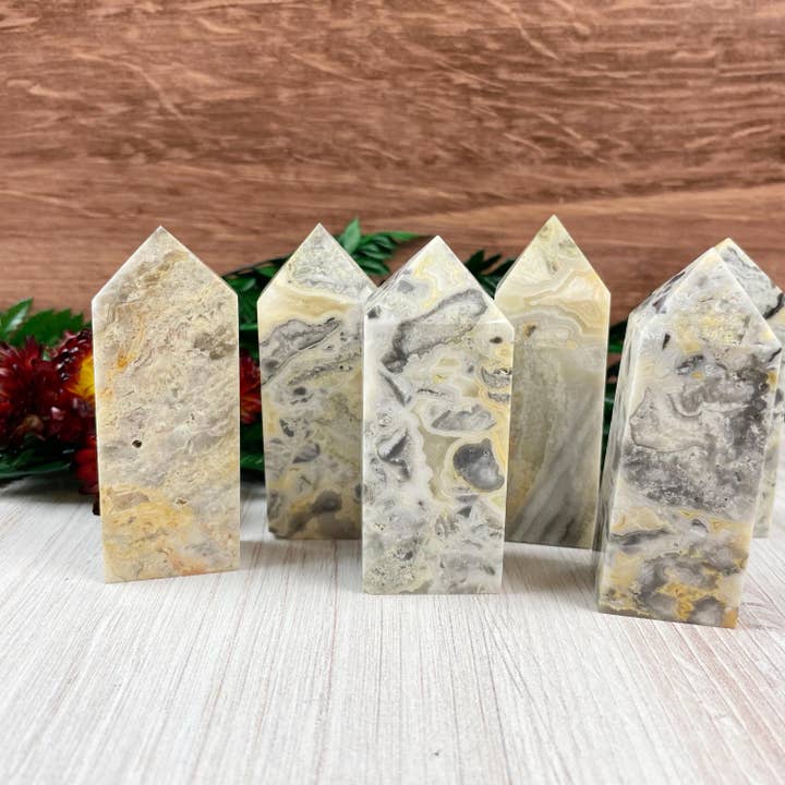 2,5-3 tommer Phoenix Agate Tower for engroshandel hos Ewelina Pas Jewelry