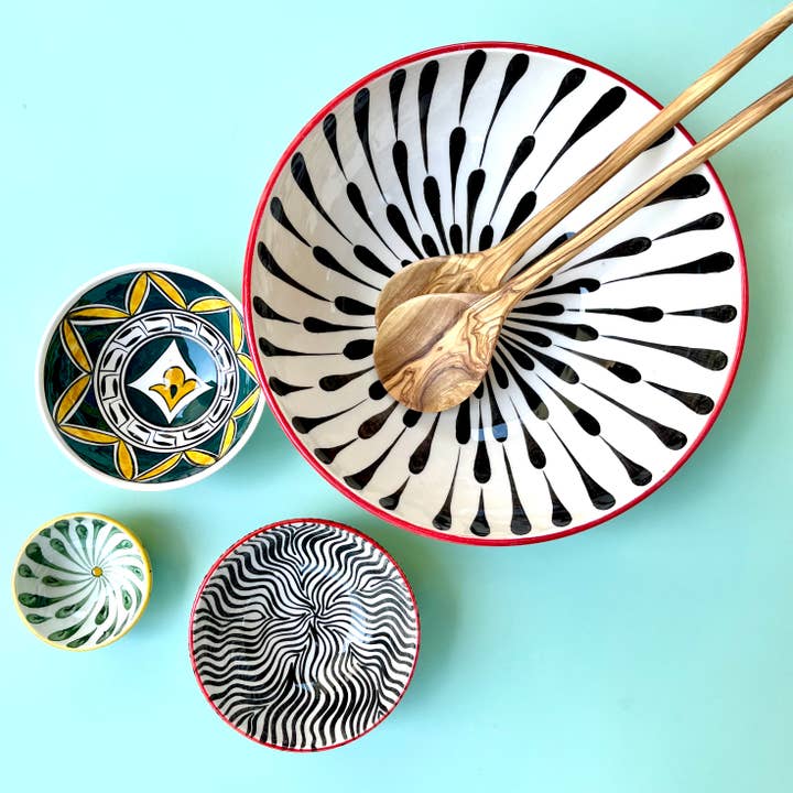 Tigela de cerâmica Iznik 25 cm por atacado de Melek&Maya