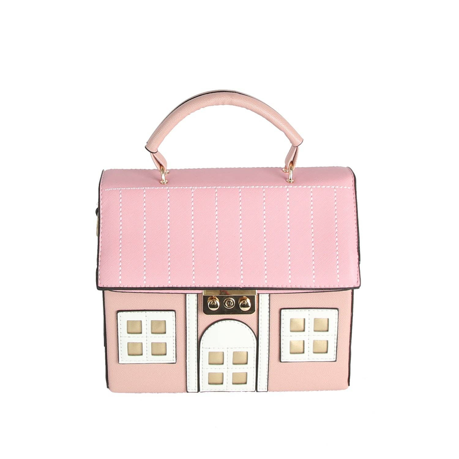 Handbag Factory Corp – wholesale Crossbody bag – Women's – Pink Cottage House Crossbody Bag0
