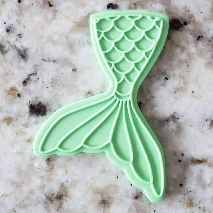 Popup-Prägestempel und Ausstecher mit Meerjungfrauenschwanz für den Großhandel von Cut Bake Stamp