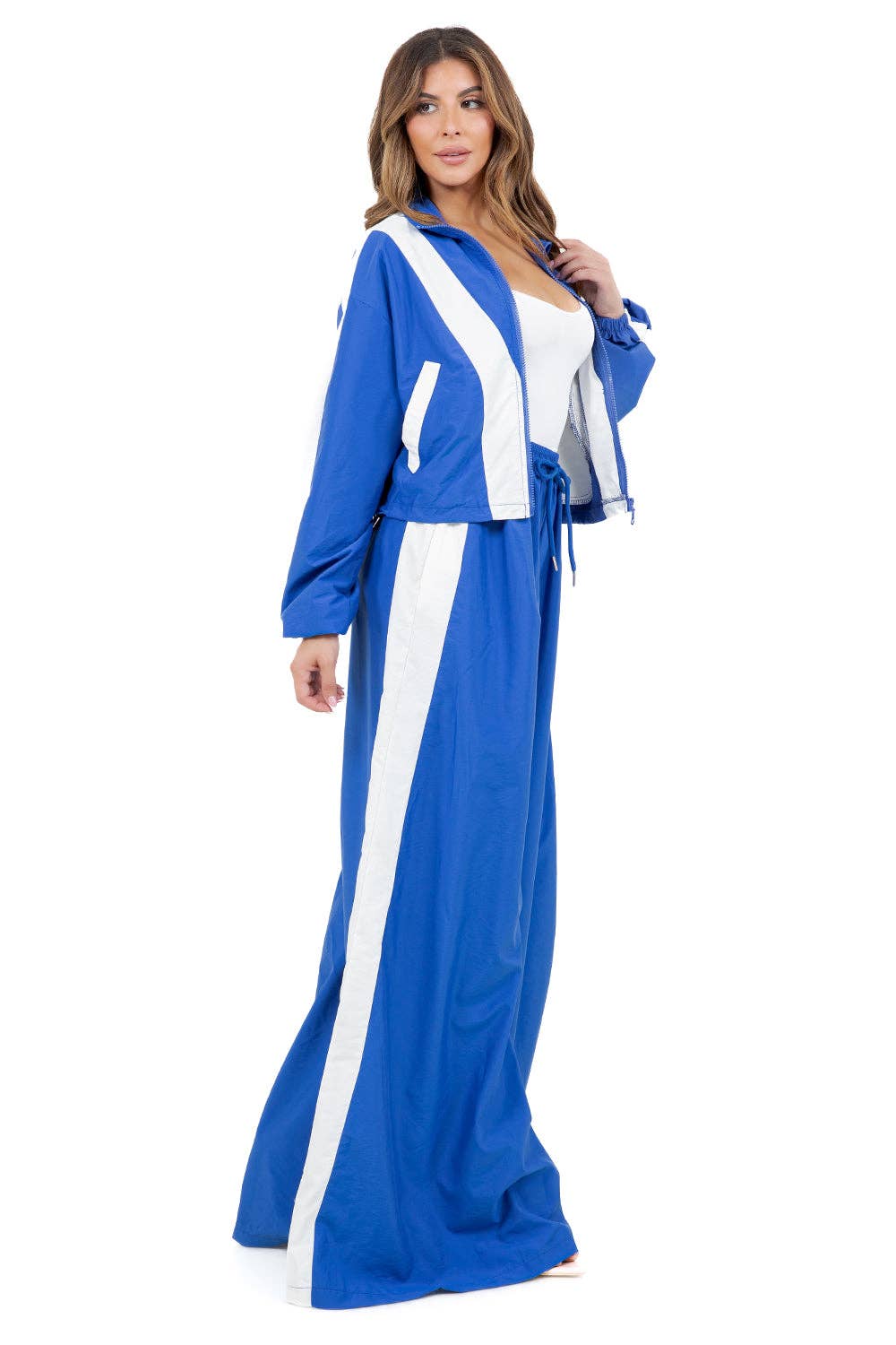 Blue WOMEN FASHION TWO PIECE OUTFITS PANT SET for wholesale on Faire2