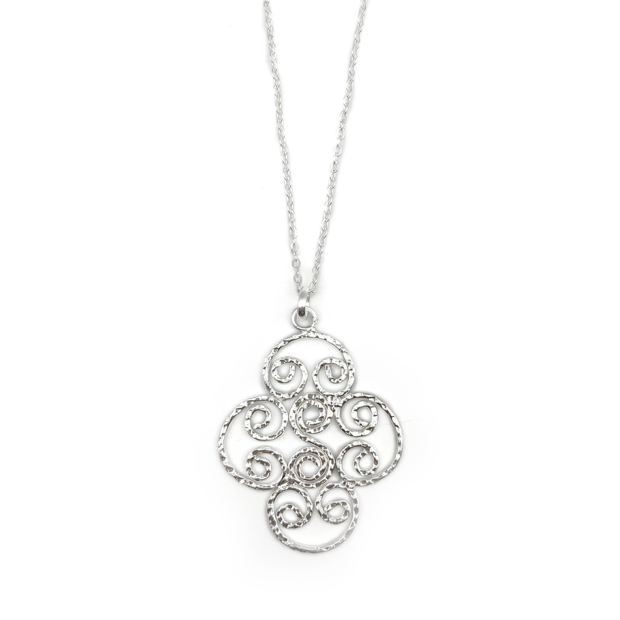 Anju Jewelry - Wholesale Pendant/Charm Necklace - Silver Plated Pendant Necklace - Filigree0