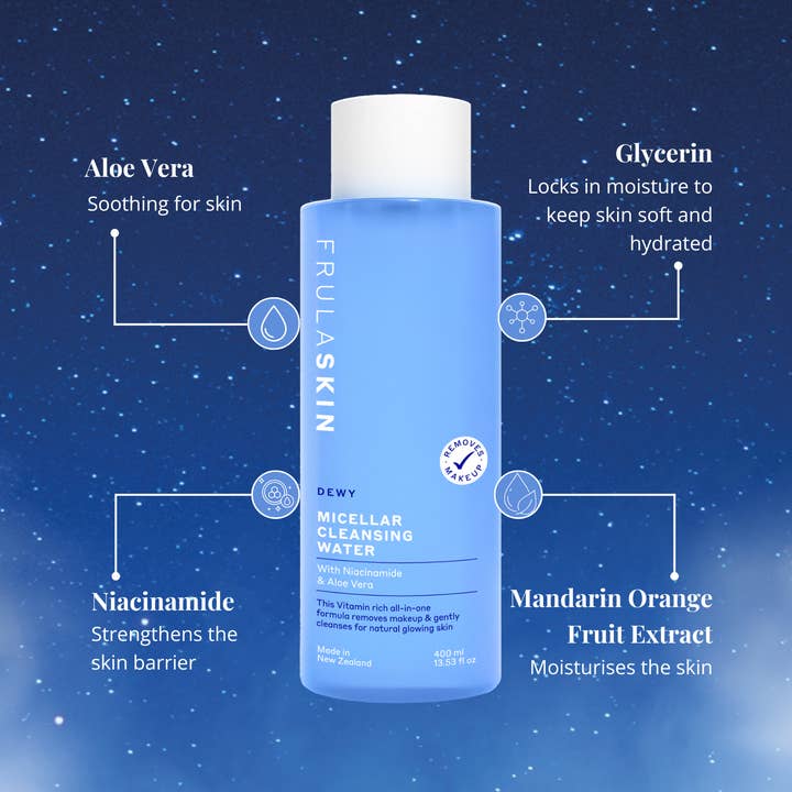 FRULA BEAUTY (The Clean Beauty Company Limited) - Wholesale Facial cleanser - Dewy 3 Phase Micellar Cleansing Water2