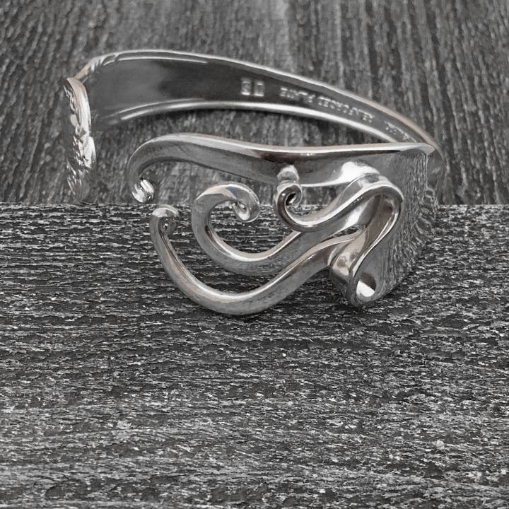 Marchello Art - Venta al por mayor Pulseras tipo brazalete - Pulsera de cubiertos reciclados abstractos escultóricos
