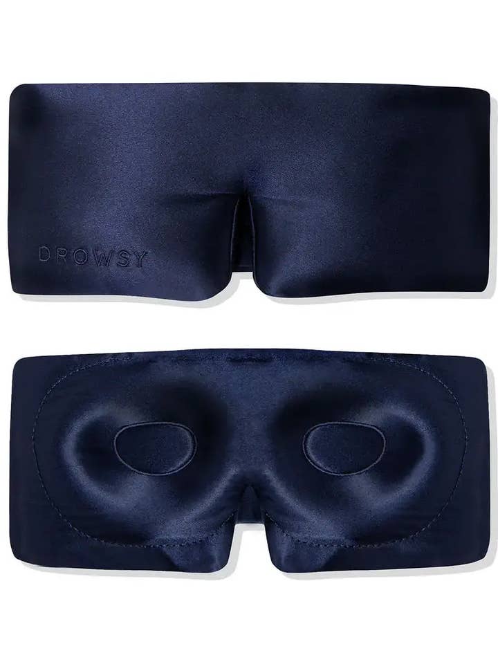 Midnight Blue Eyelash Protecting Sleep Mask for wholesale by DROWSY UK