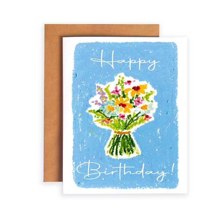 Verjaardagsboeket | Wenskaart voor wholesale door Janine Payne Illustrations