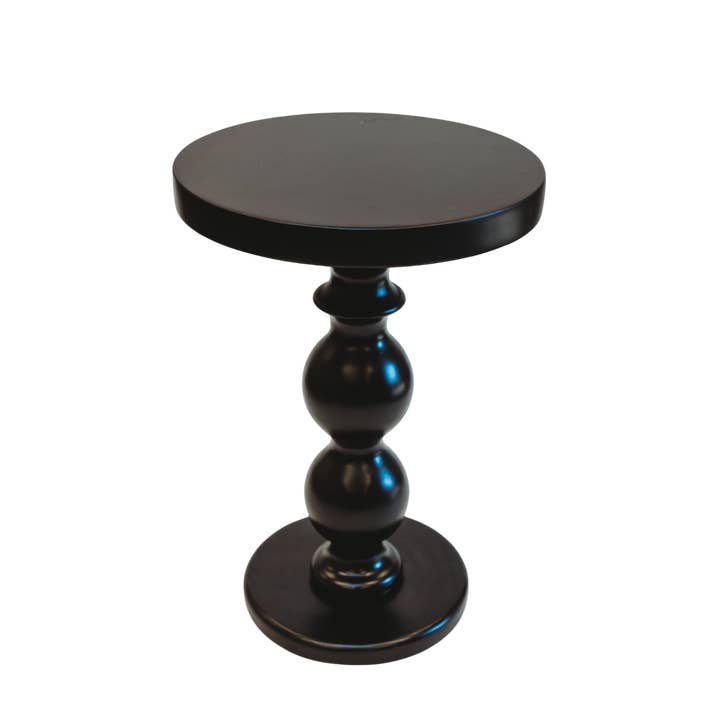 FN105 Pedestal Side Table - Black 15.75" x 15.75" x 23.5" PK 1 for wholesale by Myrians Home Decor