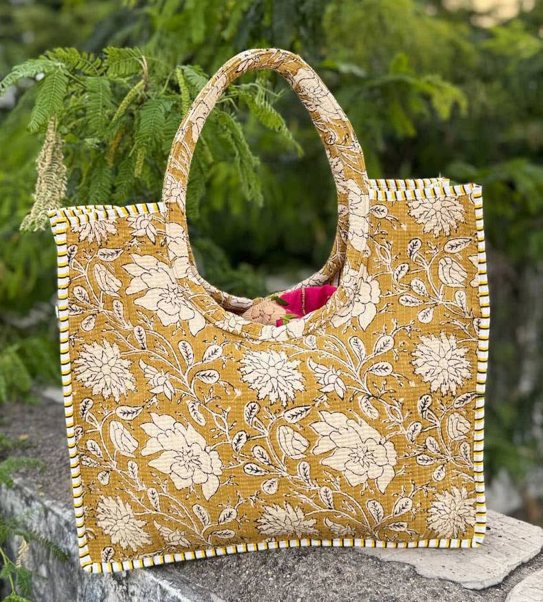 bhavnas boutique - Wholesale Tote Bag - Women's - EcoChic Cotton Quilted Bag Handbag Women's Handbags Tote Bag3